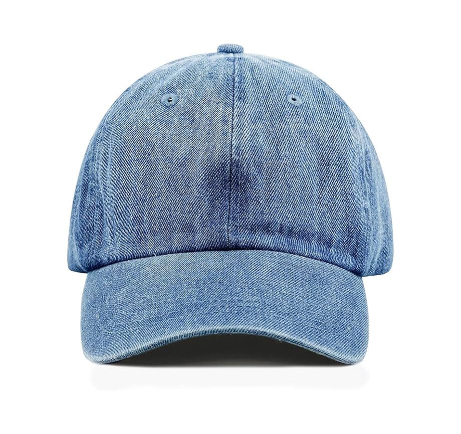 Image of Cotton Baseball Cap Dad Hat - Washed Low Profile Adjustable Hat for Men Women Casual Outdoor Running Golf