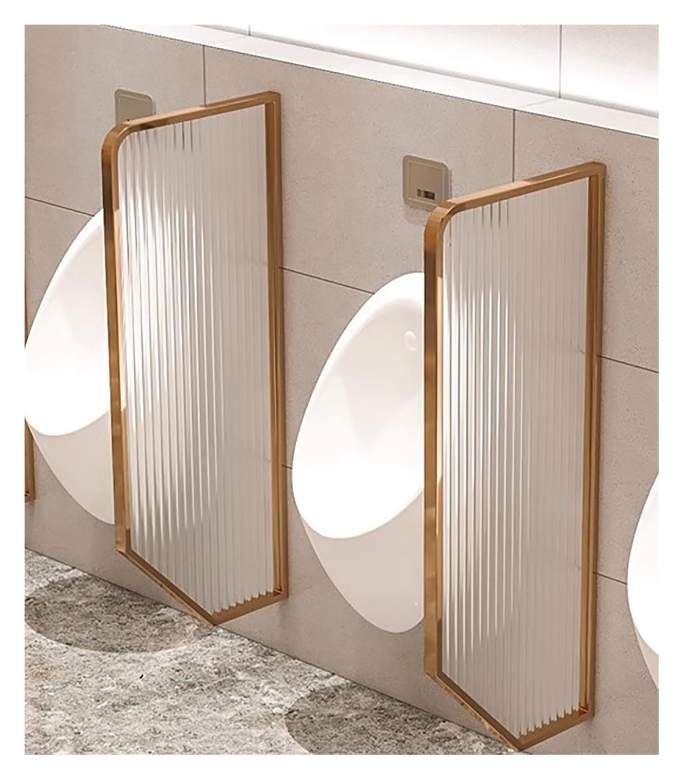 Cloison de séparation d'urinoir en acier inoxydable au design architectural moderne