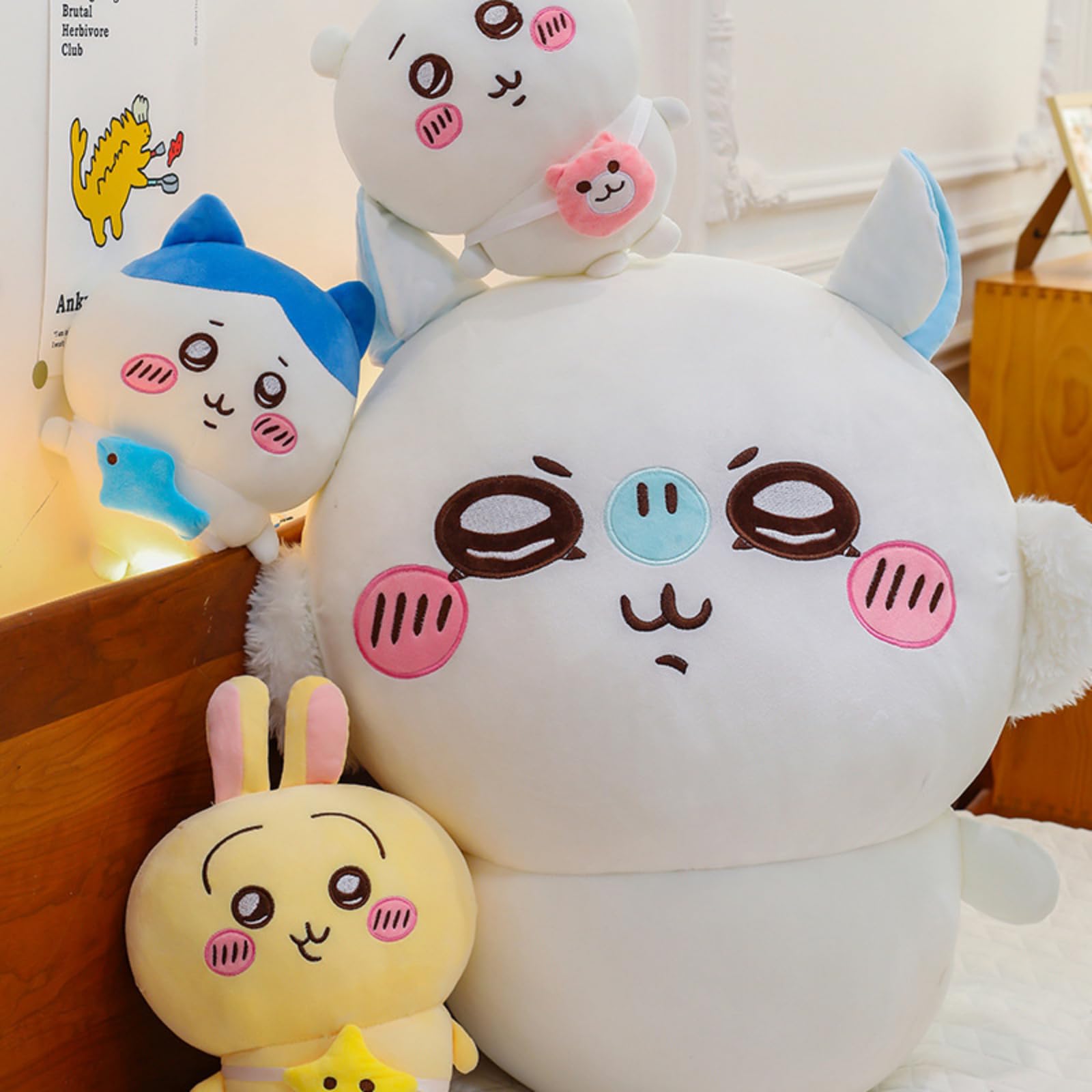 80 cm Himmelblauer Riesen-Kuschelhase – Mega XXL Plüschfigur ohne Label | Superweiches Kuscheltier für Babys, Kinder & als Riesenkissen
