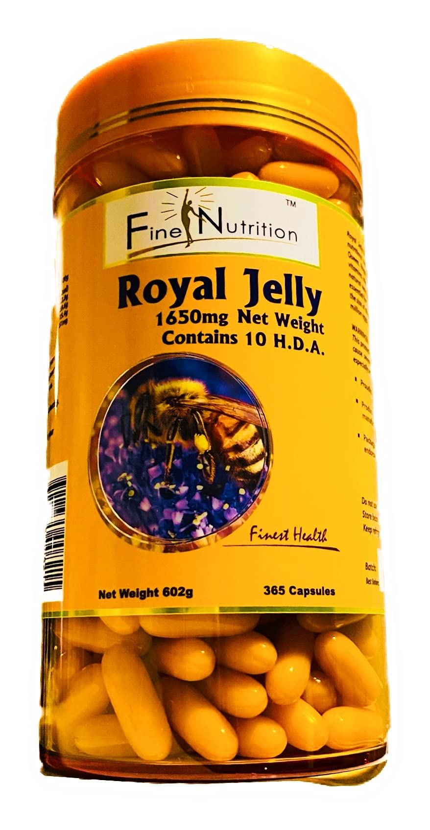 Royal Jelly 1650mg 6% 10-HDA 365 Capsules_AB