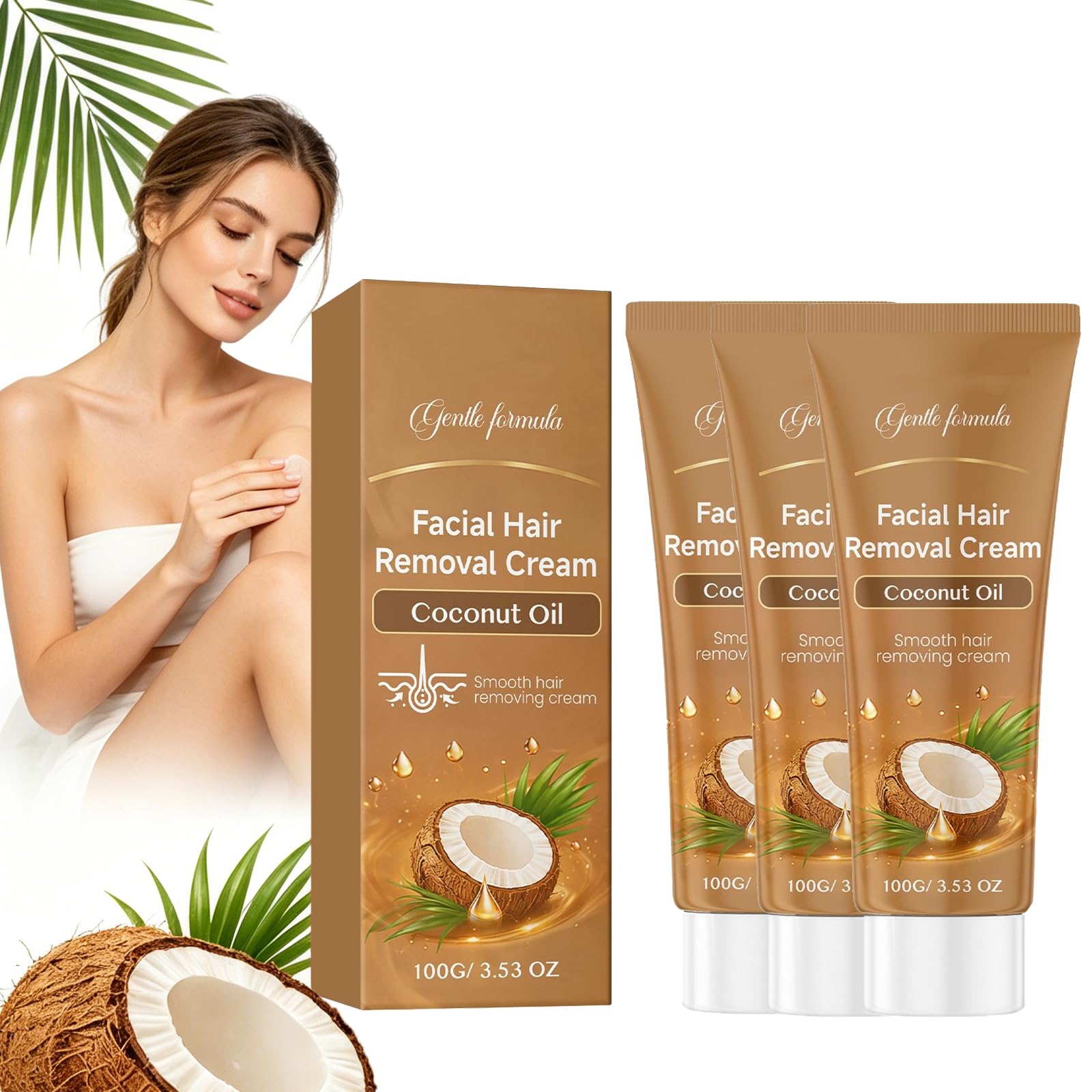 Crème d'épilation visage pour lèvre supérieure et menton sans douleur - 8