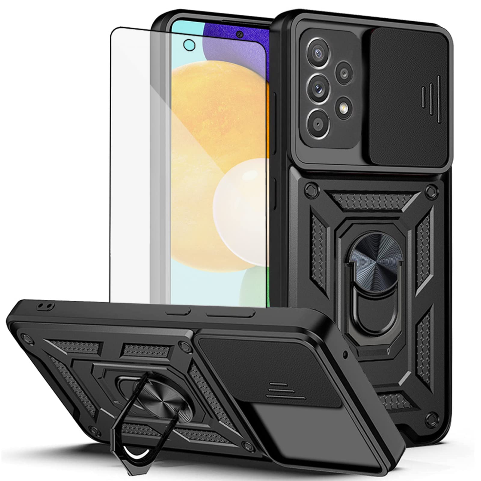Coque Samsung Galaxy A52s protégeant l'objectif photo et l'écran des chutes
