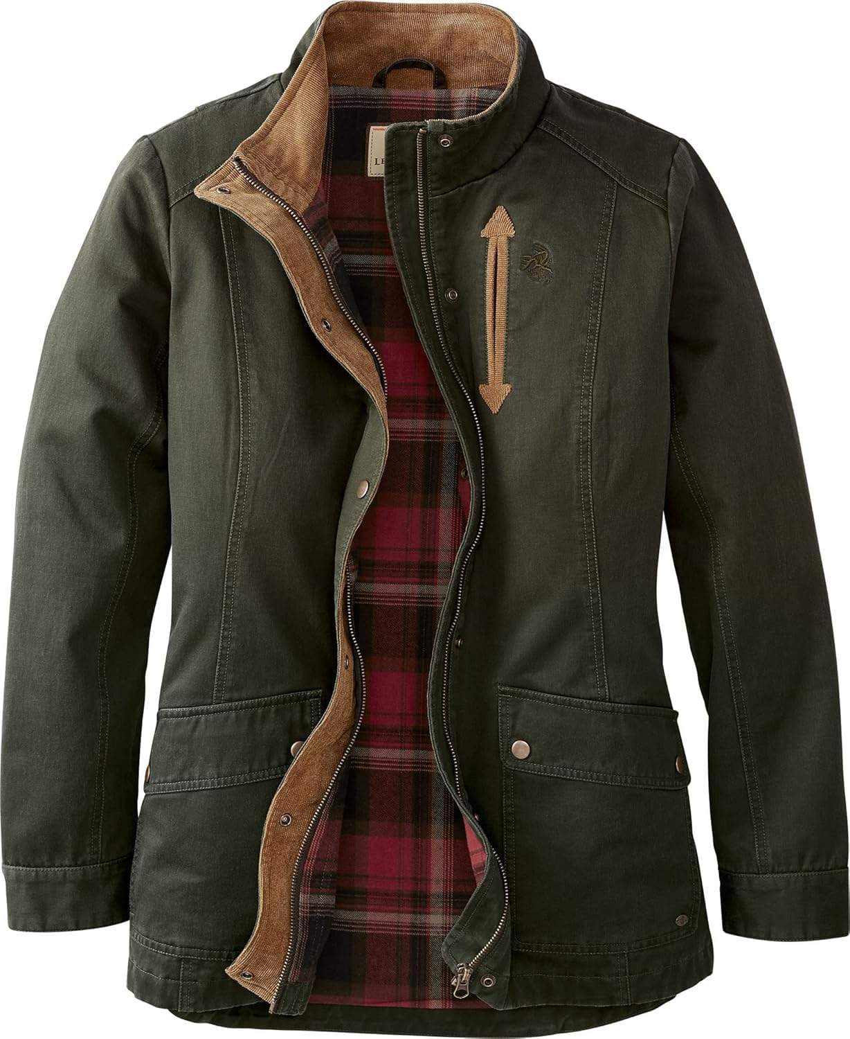 Legendary Whitetails Women's Saddle Country Shirt Jacket, Dark Army, M