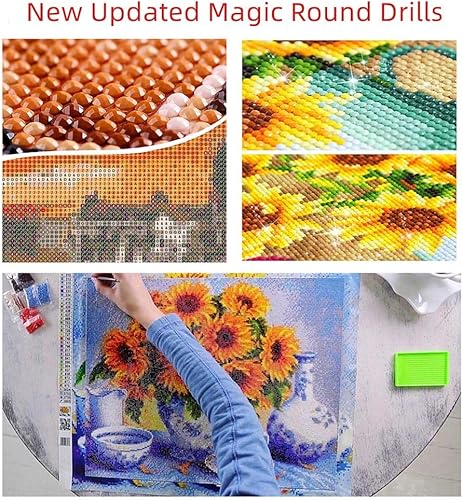 Miniatura 2 de Pintura de diamante 5D por números, pintura de punto de cruz Rottweiler para perros con taladro completo, kit de bordado de diamante redondo,