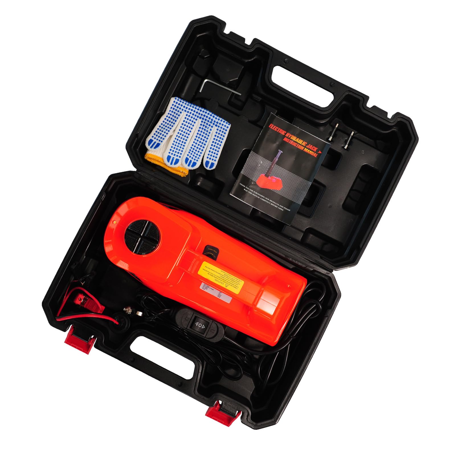 Yctze Elektryczny Podnośnik Samochodowy 12 V 5-tonowy Hydrauliczny Podnośnik Samochodowy z pompą Powietrza Lampka LED Przenośny do Pojazdów Ciężarowych o Dużej ładowności do