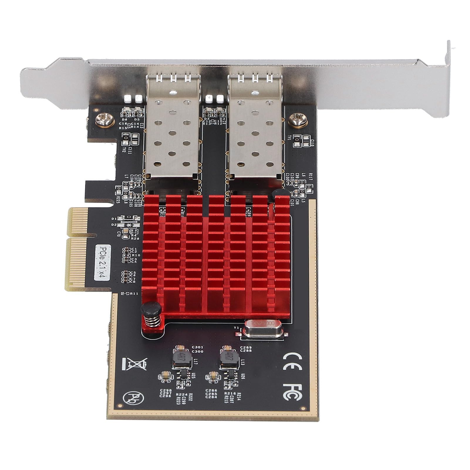 Scheda di Rete per Server in Fibra Ottica PCI Express a Doppia Porta per Computer Desktop con Chip I350 e Porte SFP