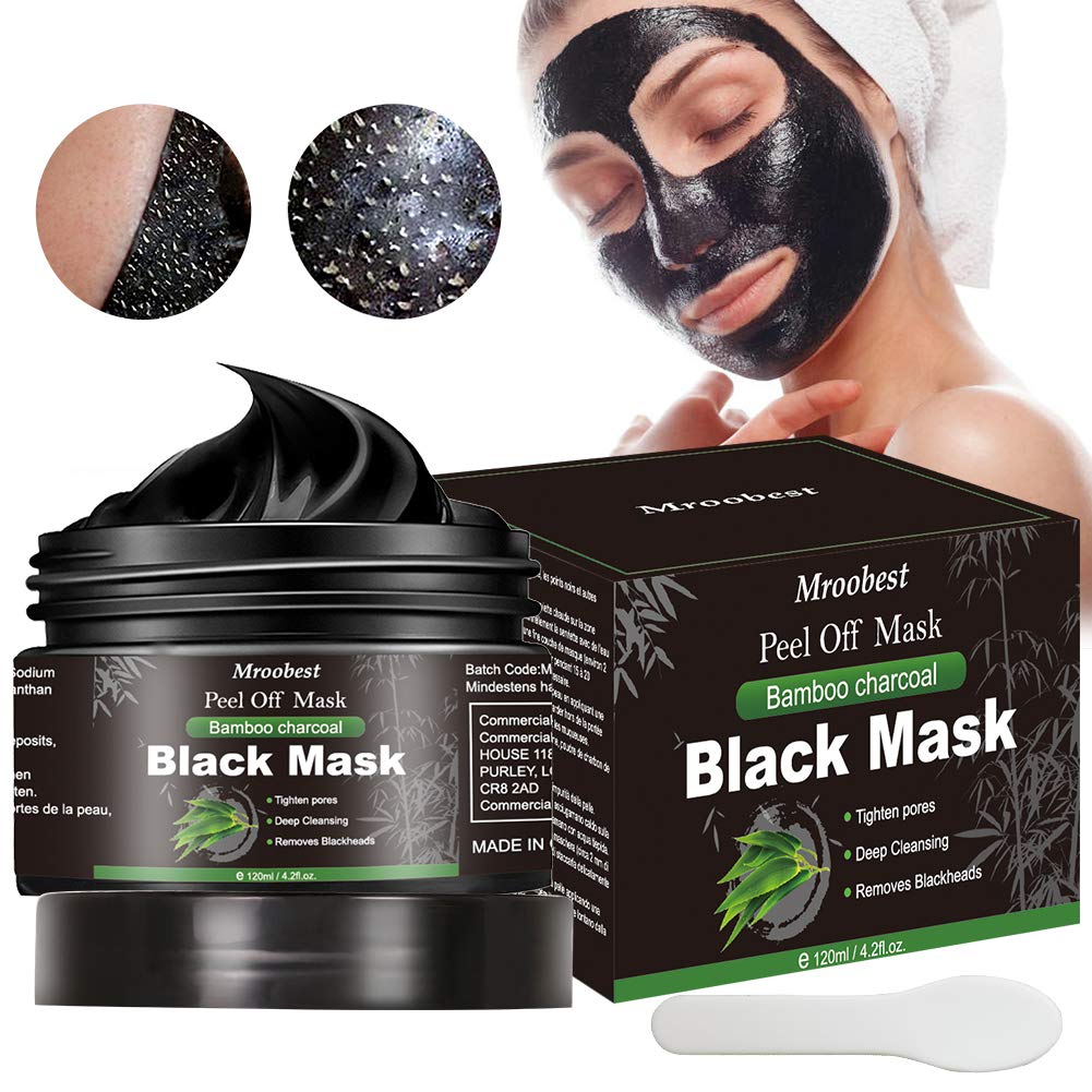 Black Mask, Masque Charbon Point Noir, Masque Peel Off, Supprime Points Noirs/Acné,Nettoyant en Profondeur Rétrécir Pores,Pour U
