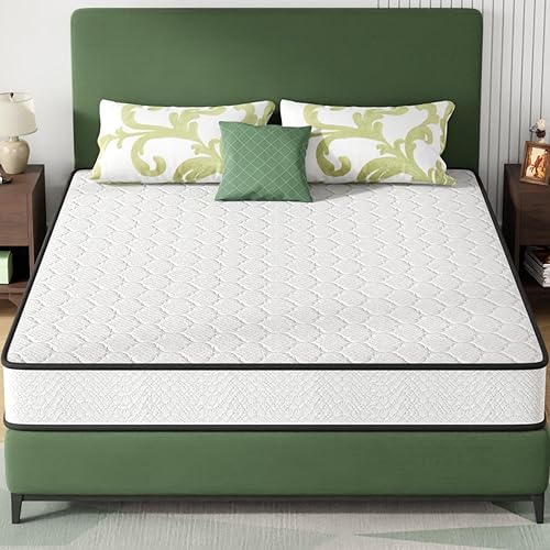 Miniatura 13 de BLKMTY Colchón tamaño individual de 10 pulgadas, colchón de resortes interiores con colchón de espuma de alta densidad, colchón de resortes