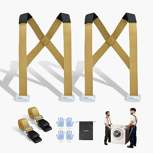 VEVOR Correas móviles, soporta hasta 1000 libras, sistema de elevación y movimiento para 2 personas con 2 correas de arnés, mover muebles