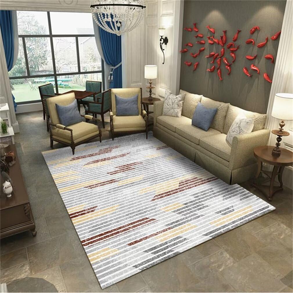 Grand tapis gris moderne et doux pour chambre de fille