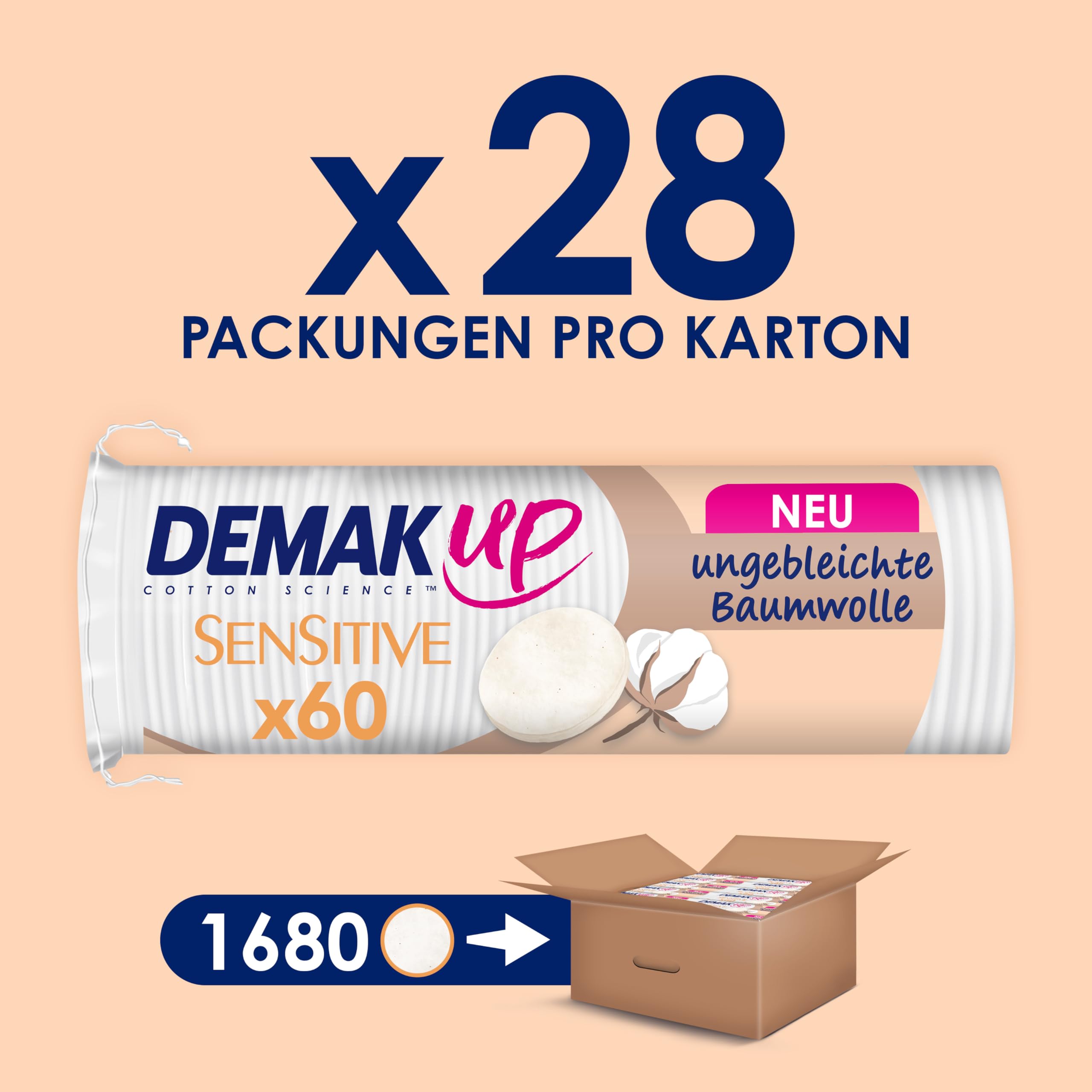 Demak'Up sensitive Wattepads, 840 Stück
