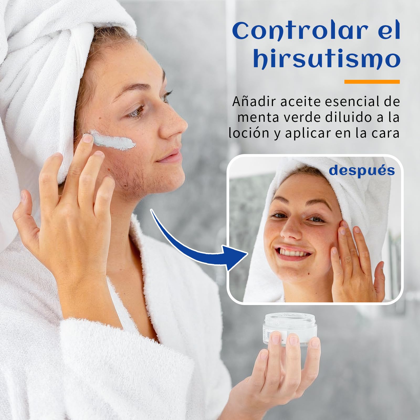 HIQILI 100ml Olio di Menta per la Cura Della Pelle, per il Viso, Può Essere Aggiunto a Lozioni, Creme -100% Puro Grado di Trattamento Naturale