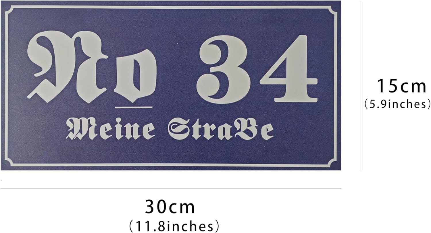 Custom Metal Address Sign, Personalized 8x12 Inch House Number Plaque for Outdoor & Indoor, Front Porch, Garden, Entryway Decor
