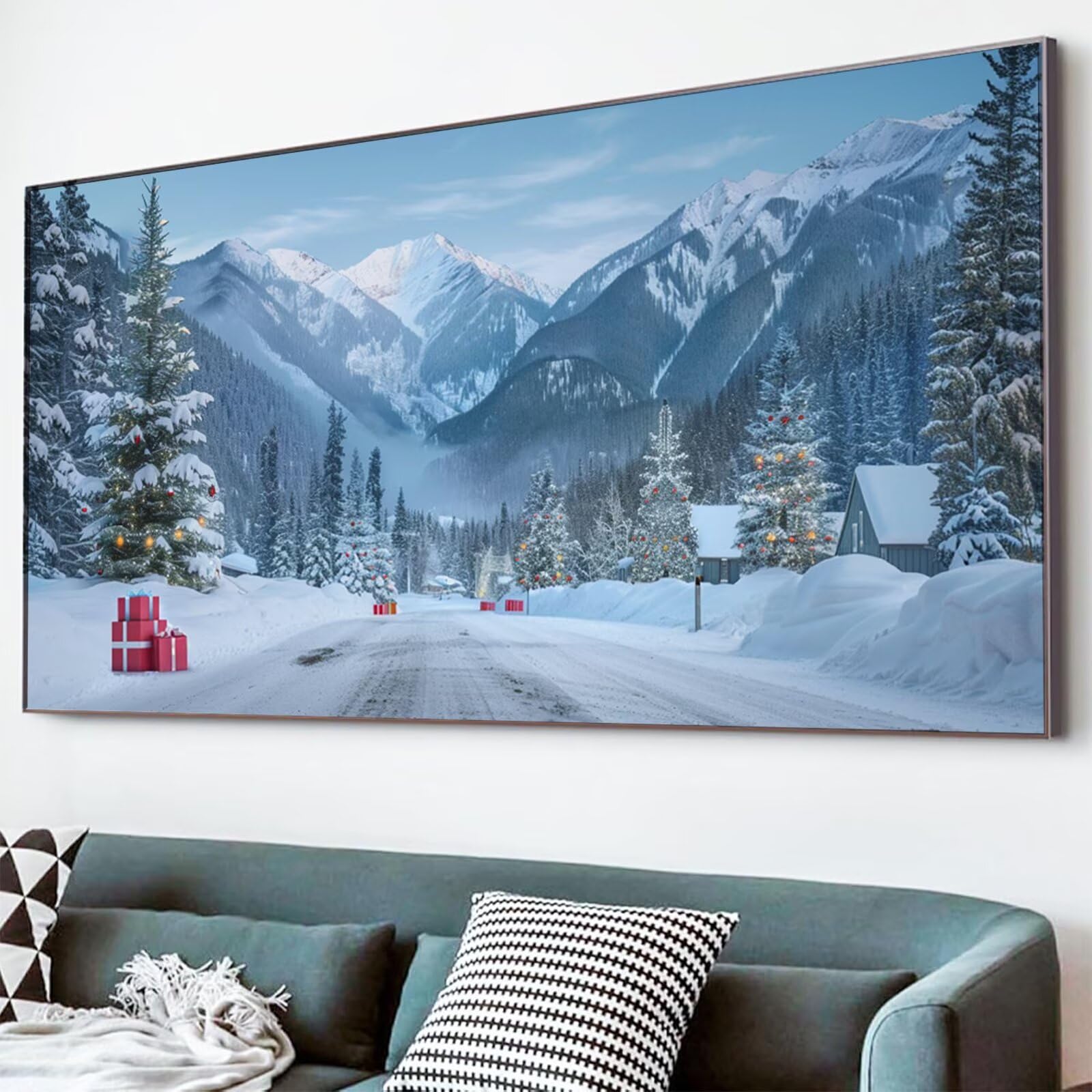 Diamond Painting Der Weg Diamond Painting Erwachsene Berg Bastelset Kinder ab 6 Jahre Mosaikherstellung Kreatives Geschenke für Mädchen Anfänger, Diamant Kreuzstich Arts Zimmer Deko 60x120cm Y5-847