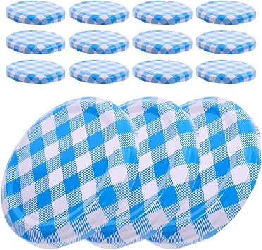 50 Pcs Regular Mouth Tinplate Jar Lids Leak Proof for Jam Containers