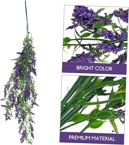 Miniatura 7 de FUNOMOCYA Colgante de flores de lavanda para colgar en la pared, guirnalda de lavanda, flores para colgar en la pared, decoración de flores de pared