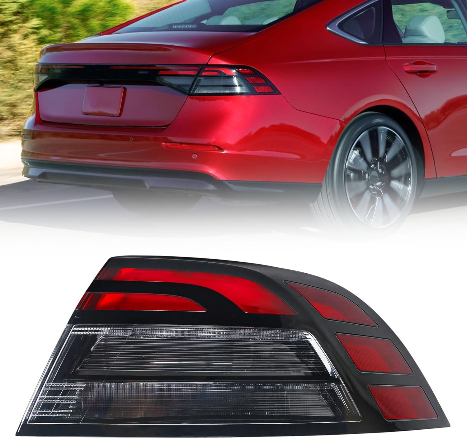 Huray LED Tail Light for Honda Accord 2023 2024 2025 OE Rear Brake lamp Replacement (Passenger Side (Right))