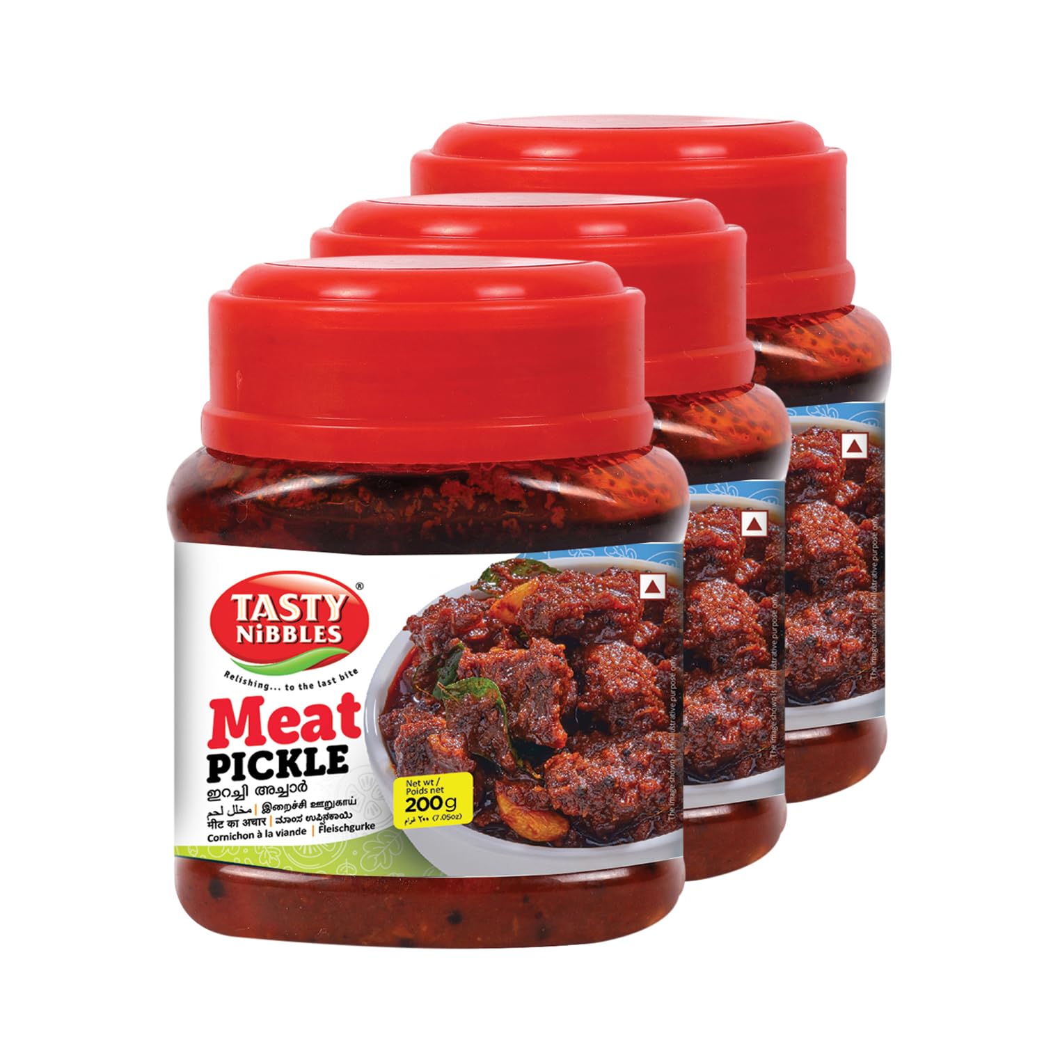 TASTY NIBBLES Kerala Style Special Meat Pickle 200GM PET JAR | Buffalo Meat Pickle | Non-Vegetarian Pickle (Pack of 3)-image-22