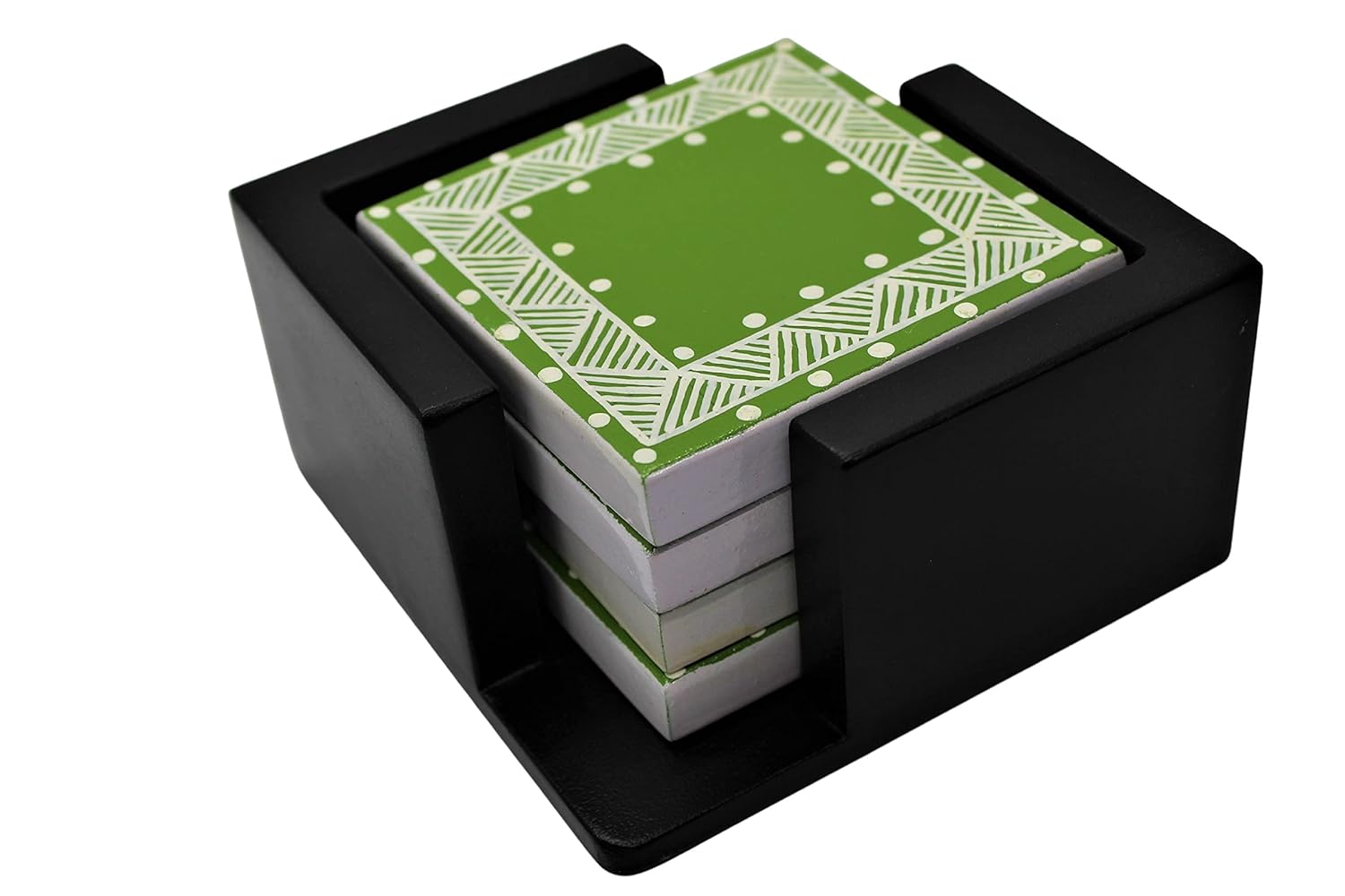 Buy Anayra's Handcrafted and Hand Painted Wooden Coasters (Set of 4 Coasters) Online at Low