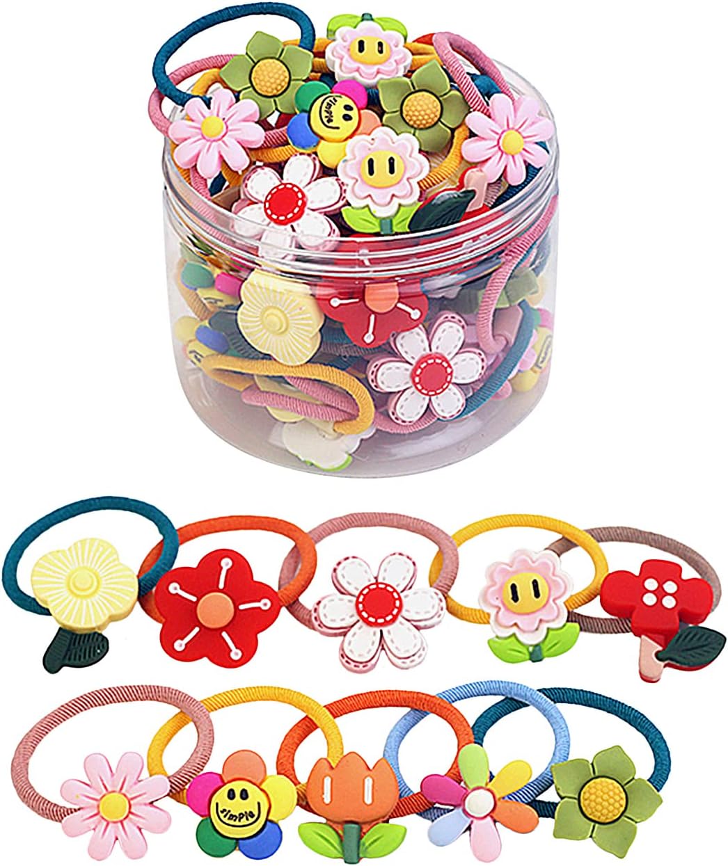 Shining Diva Fashion 20 pcs Combo Elastic Hair Bands Ties Accessories for Kids Baby Girls Women