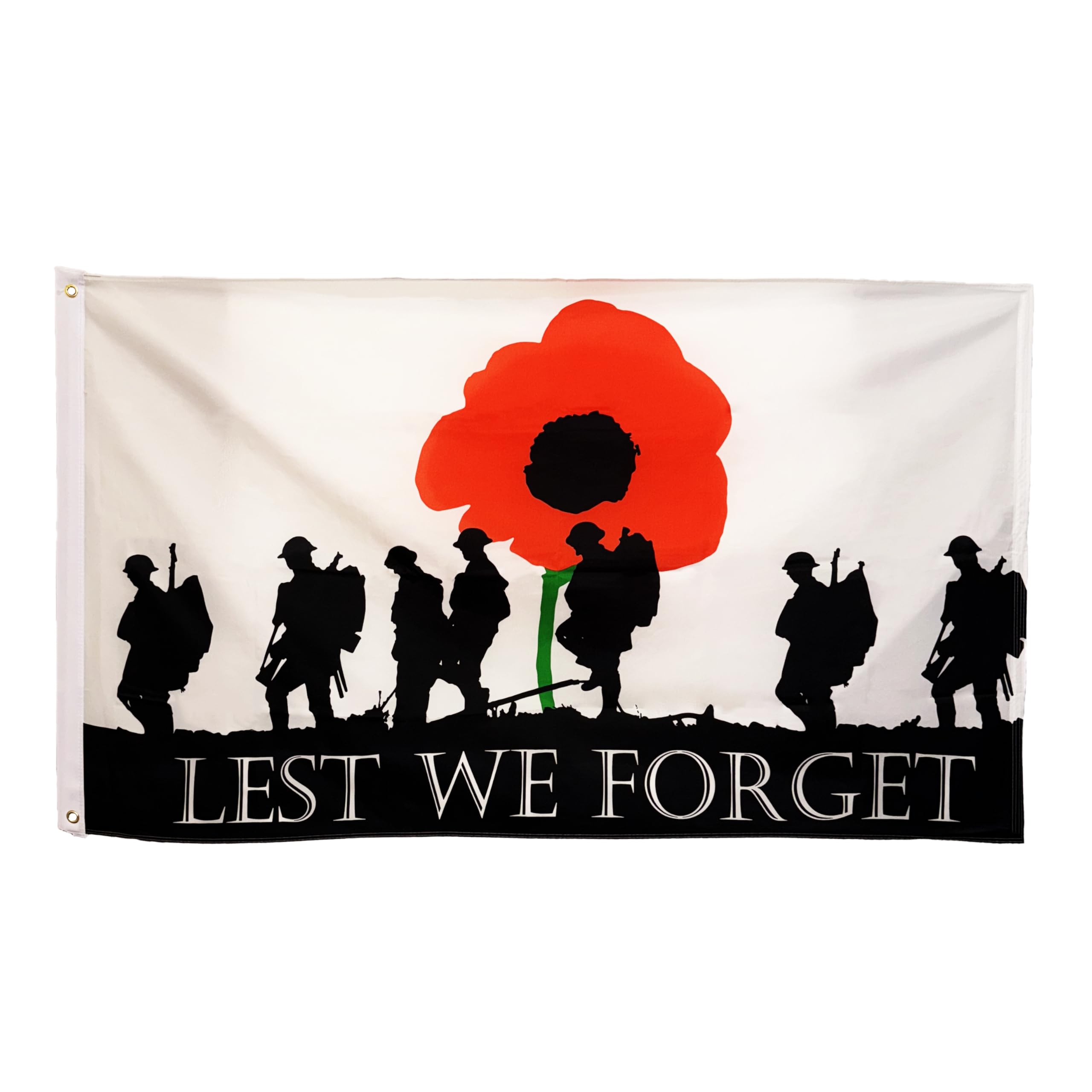 Flagtex Lest We Forget (Army) Heavy Duty Flag 210D Nylon with Eyelets 3ft x 2ft (90cm x 60cm)