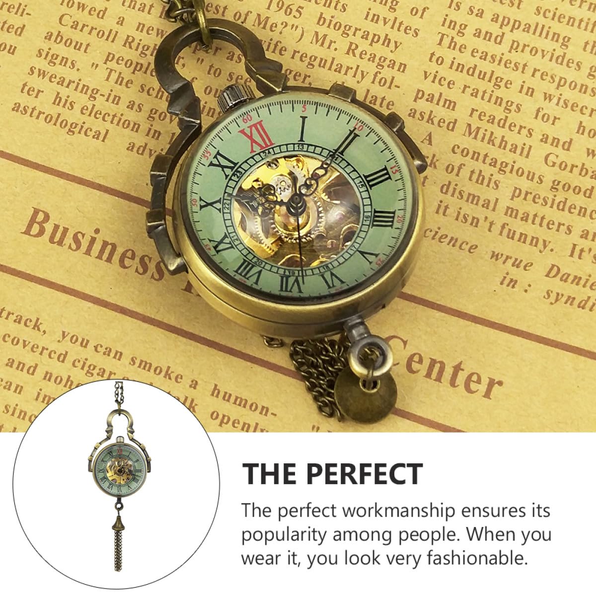Retro Mechanische Taschenuhr Mit Kette Hohler Kugel Anhänger Aus Vintage Herren Uhr Für Arbeit Und Geschenk
