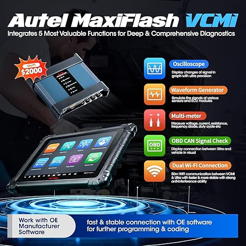Vista 4 de Autel Escáner MaxiSYS Ultra, Herramienta de escaneo inteligente MSUltra Top 2026, Motor TruSpeed, Topología 2.0, [$2000] 5in1 VCMI, funciones J2534