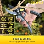 Colwelt Loppers Hedge Ensemble de cisailles de jardin 3Pcs, Compact 43cm Envil Branch Cutter & Clippers à haies & Ciseaux de jardin, Pousses Outils de jardinage pour le triage (ensemble pour la plupart des tailles légères à modérées)