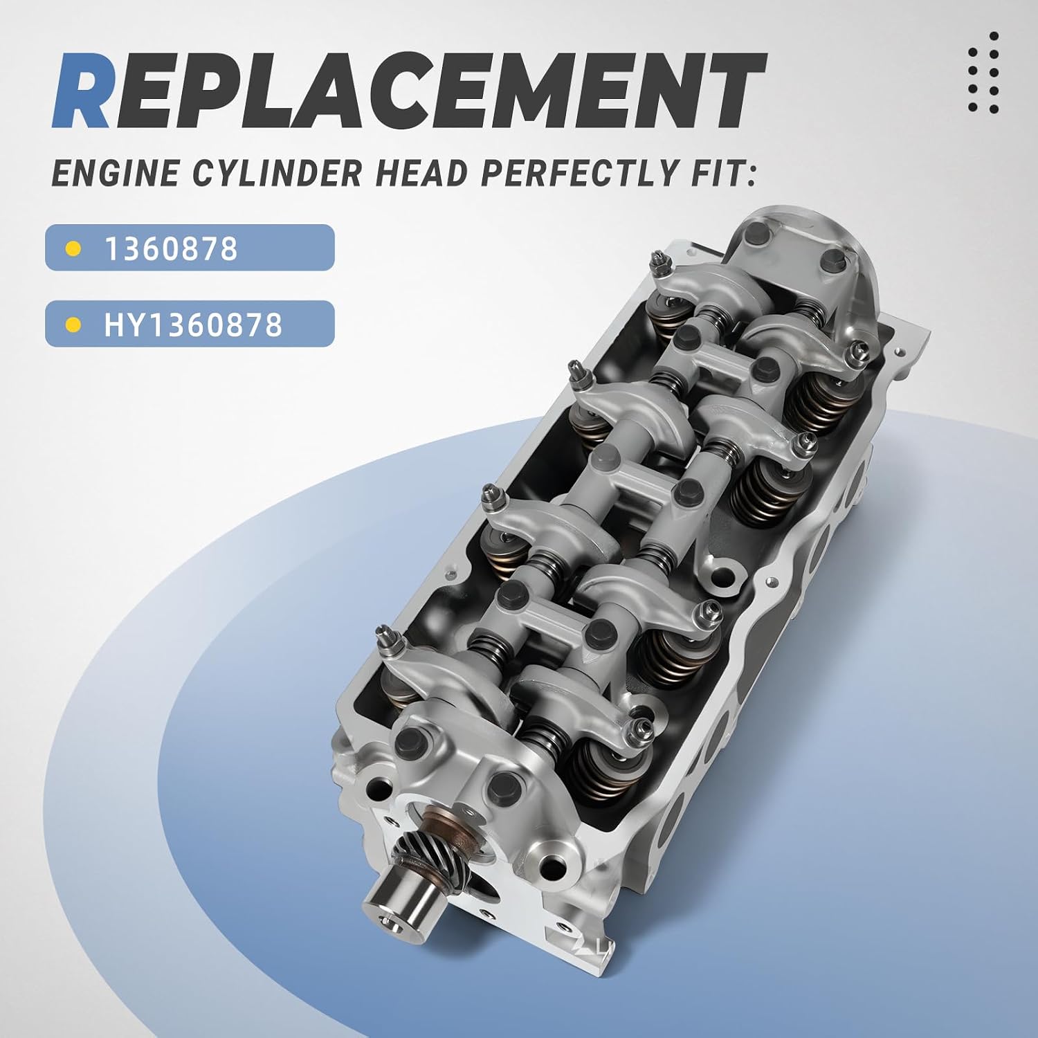 1360878 Cylinder Head Complete Assembly Fit for Hyster Forklift & Yale Forklift with Mazda FE F2 Engine 2.0L 2.2L - Replace HY1360878