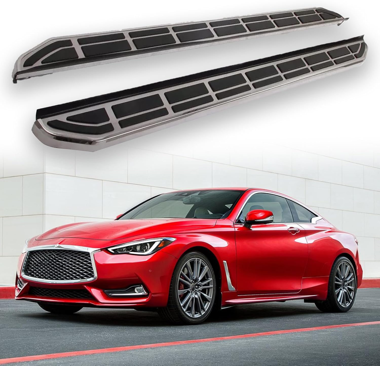 2Pcs Pedal Nerf Bars Side Steps Fits ForInfiniti JX35 QX60 2013-2025 Running Boards