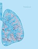 Notebook: Anatomical Lungs, College Ruled Paper, 50 sheets / 100 pages, 7.44