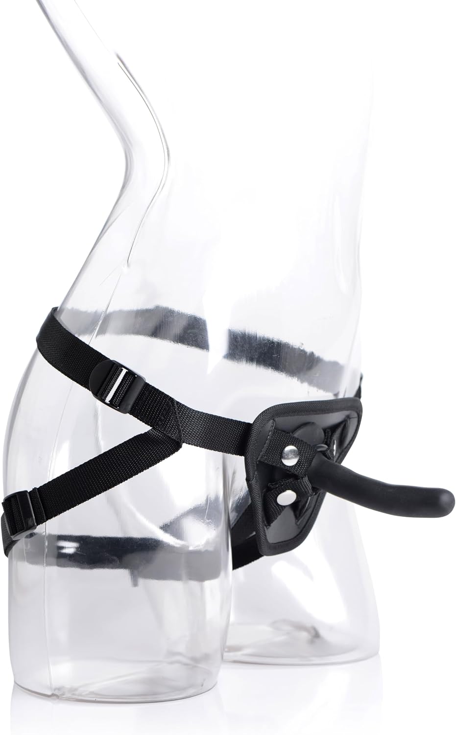 Strap U Pegged Strap On Harness with Dildo, Silicone Pegging Set with Adjustable Harness and Curved Design