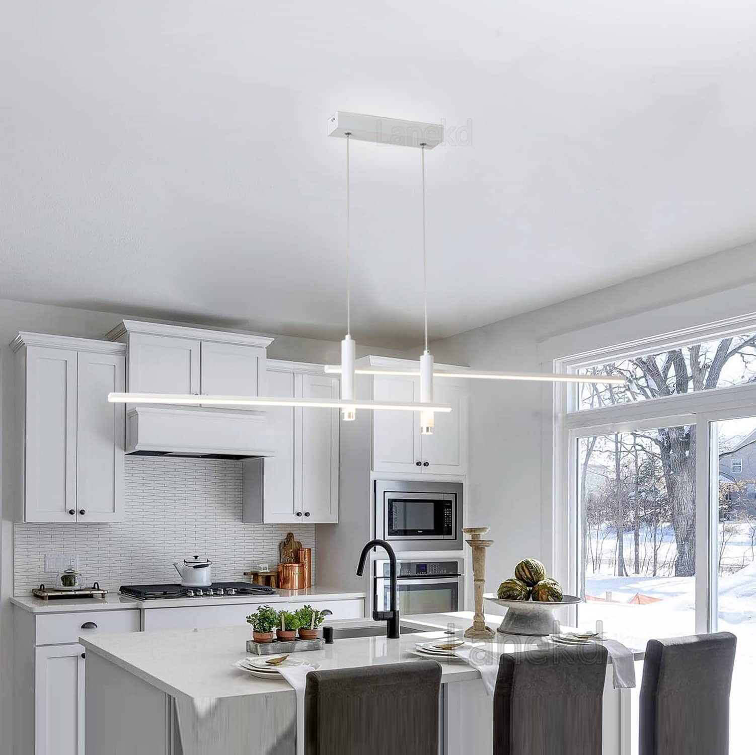 Lampadario Sospensione LED Dimmerabile Lanekd - Moderno Con Telecomando Per Cucina E Sala - Foto 8