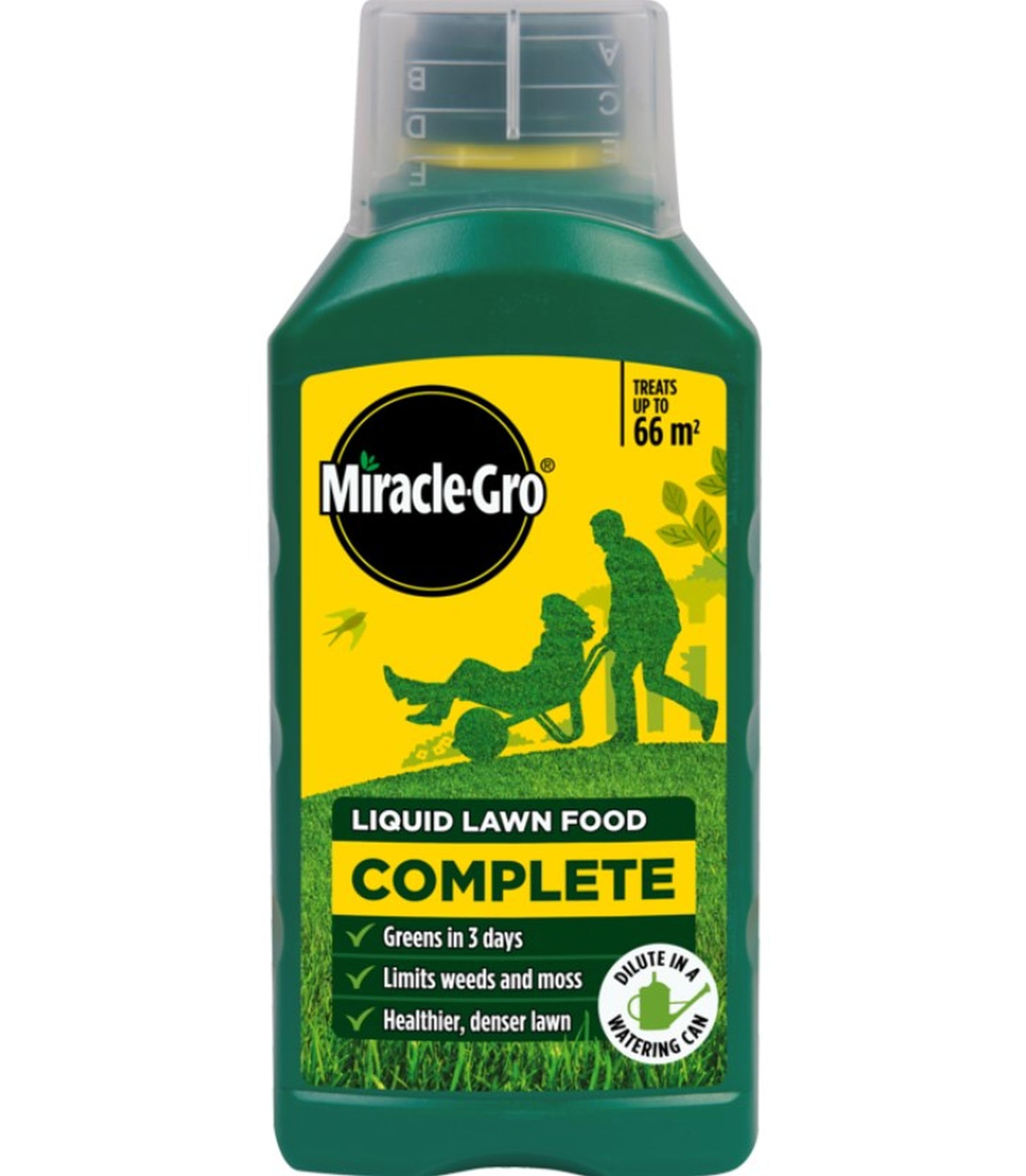 Miracle-Gro Complete Liquid Lawn Feed Concentrate Nitrogen Potassium Iron Lawn Food 1L