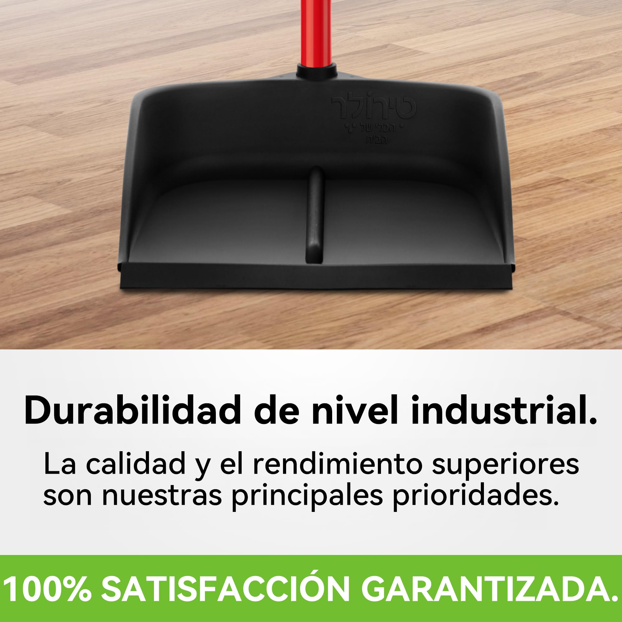 Recogedor mágico con mango de 90 cm, resistente, color negro, perfecto para la oficina o el hogar