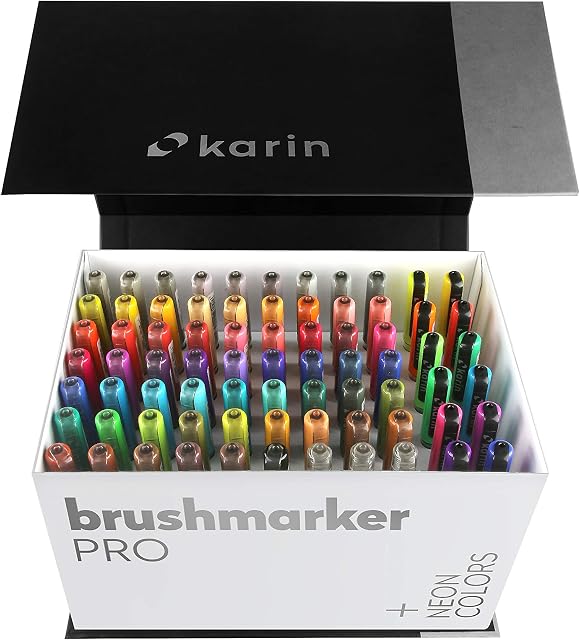 KARIN Brushmarker PRO Mega Box Plus 72 colours + 3 blenders set