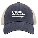 I Rented This Hooker, Funny Adult Humor Saying Sun hat Men's hat AllBlack Black Bucket hat Gifts for Boyfriends