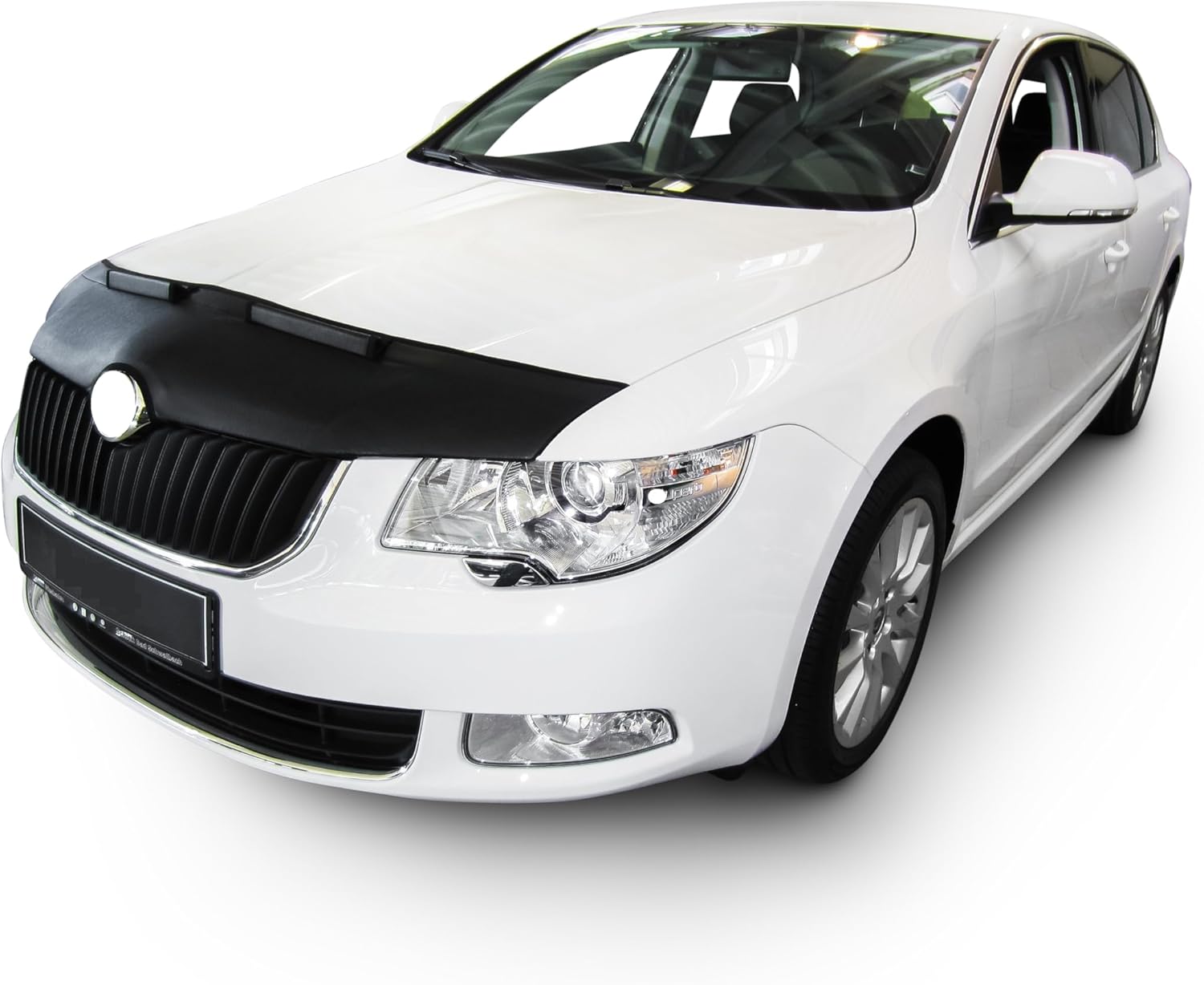 Hood Bra Front End Nose Mask Compatible with Skoda Superb 2 2008-2013 Bonnet Bra STONEGUARD Protector Tuning