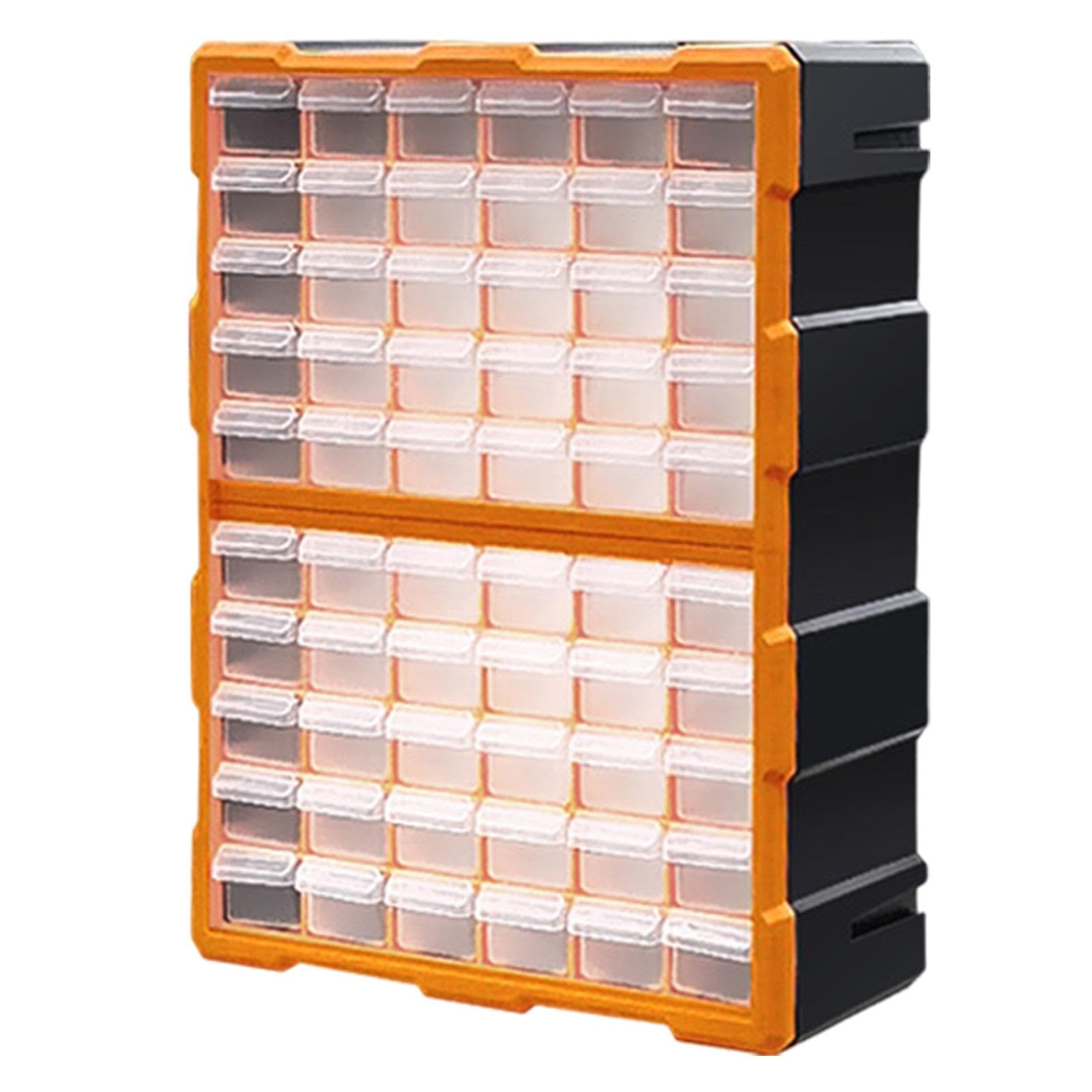 Armadietto portaoggetti multi cassetto con serrature, 60 scomparti, organizer per attrezzi per album di ritagli, materiali per hobby, bulloni, dadi, viti e hardware, design compatto per