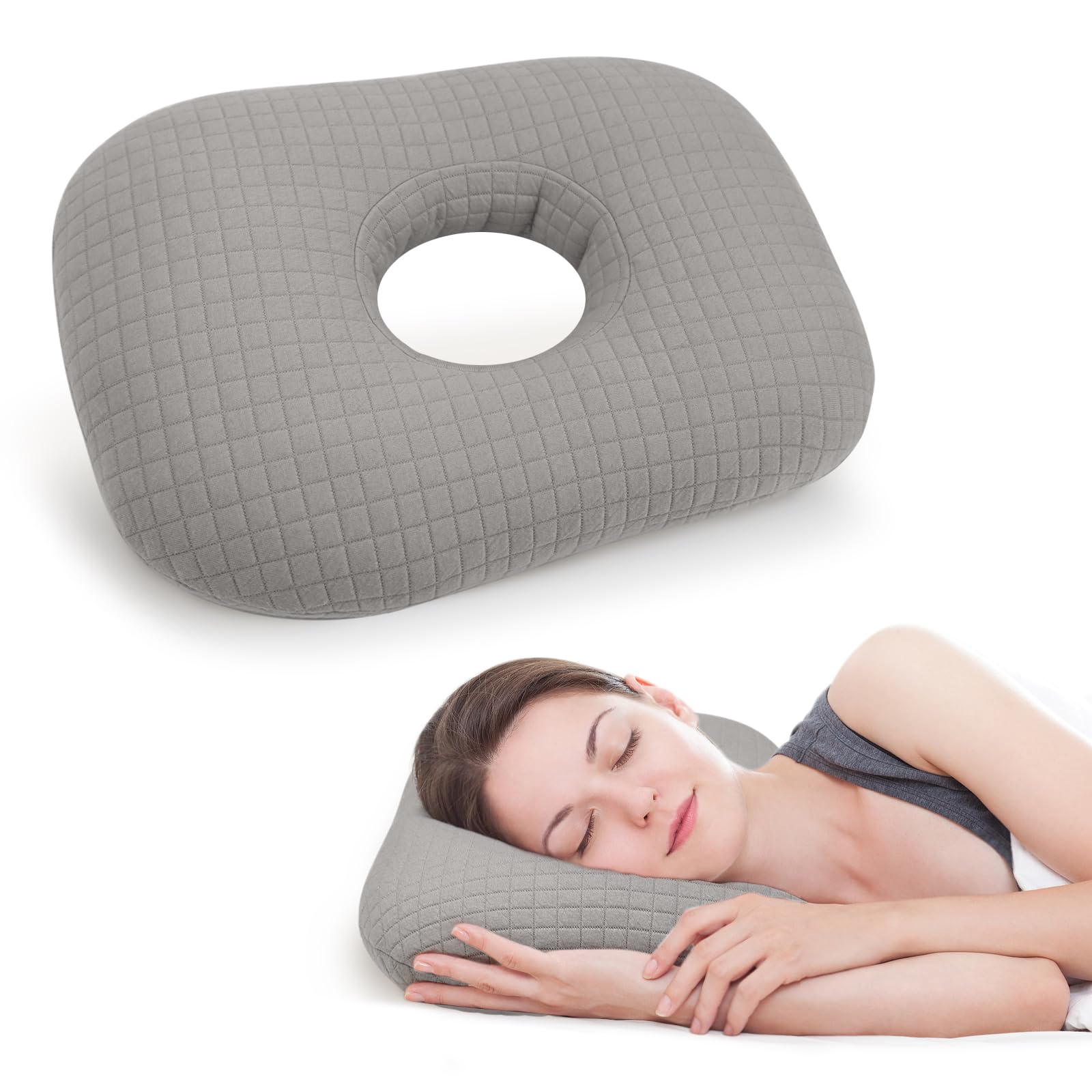 RoamReady Piercing Pillow, Perforated Ear Pillows with Hole