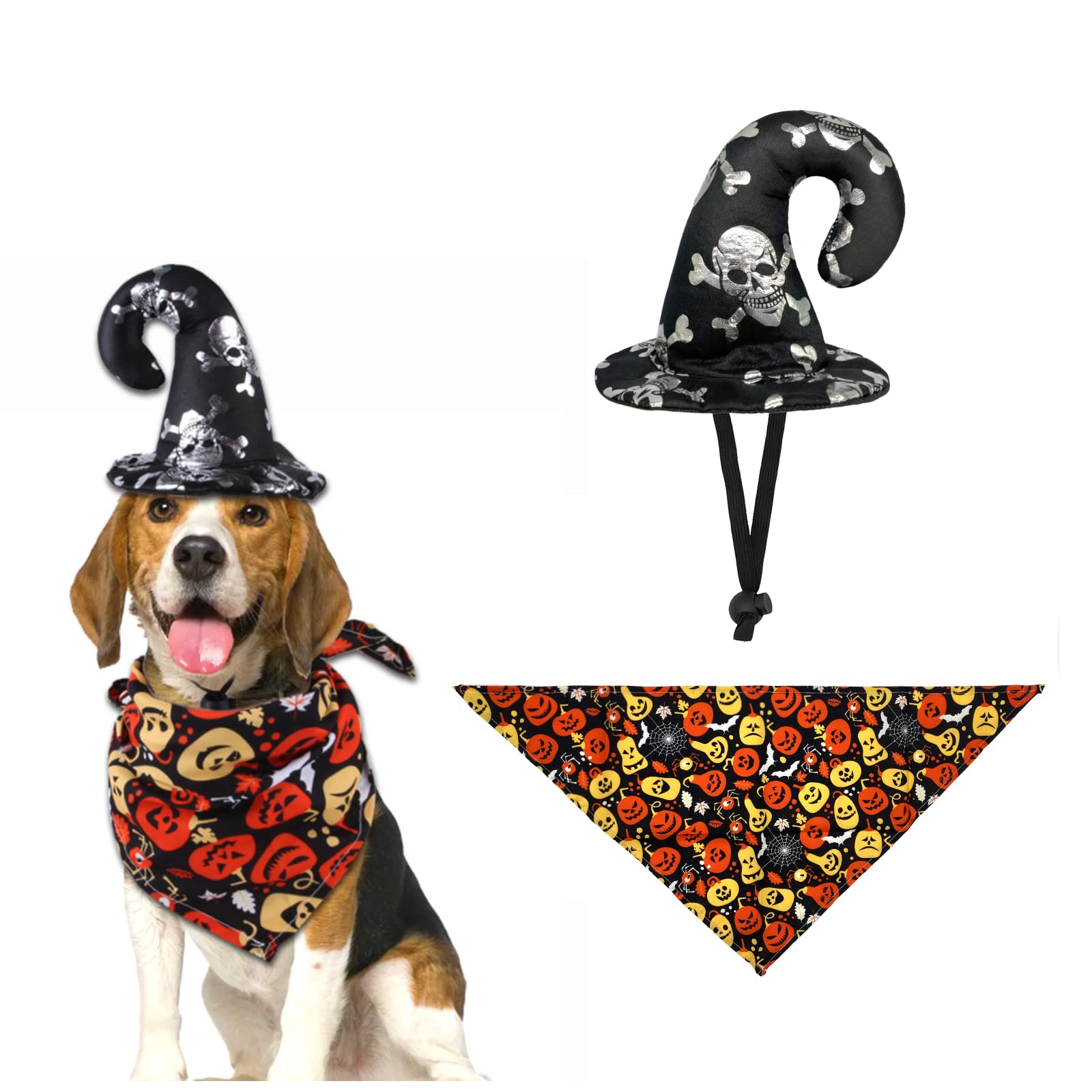 Hund Cowboy Kostüm – Hut & Halstuch Für Halloween & Partys (Braun & Rot, 2 Größen)