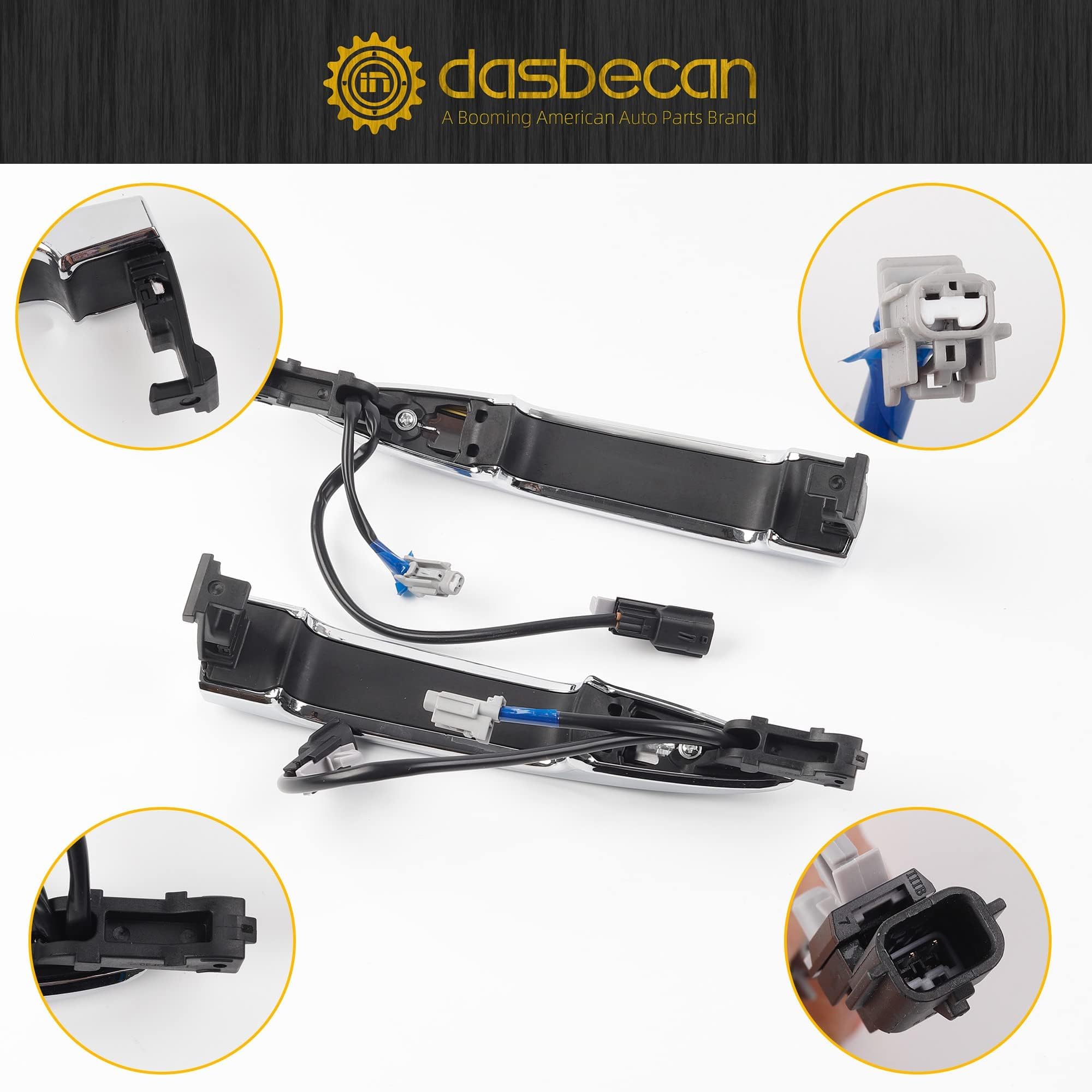 Amazon.com: Dasbecan Exterior Door Handle 2PCS Compatible with