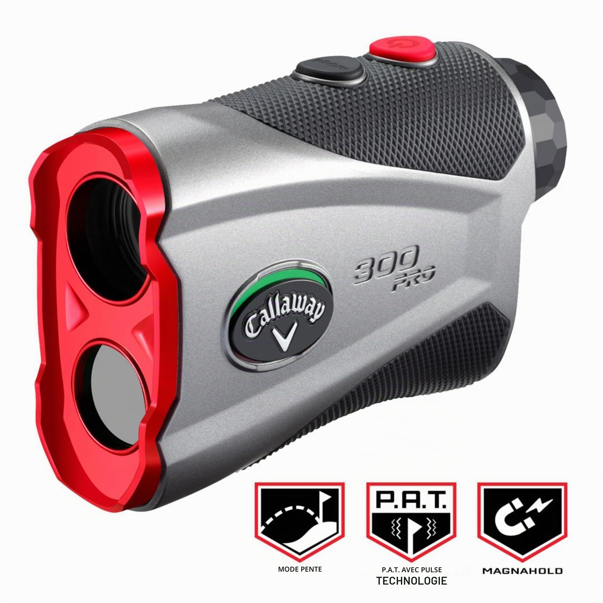 Callaway 350 Pro Slope Laser Télémètre de golf Gris/rouge
