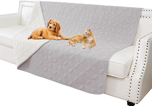 Miniatura 10 de Manta impermeable para perros, 30x30 pulgadas, fundas pequeñas para sofá, silla y cama para mascotas; protector para muebles lavable y reversible -