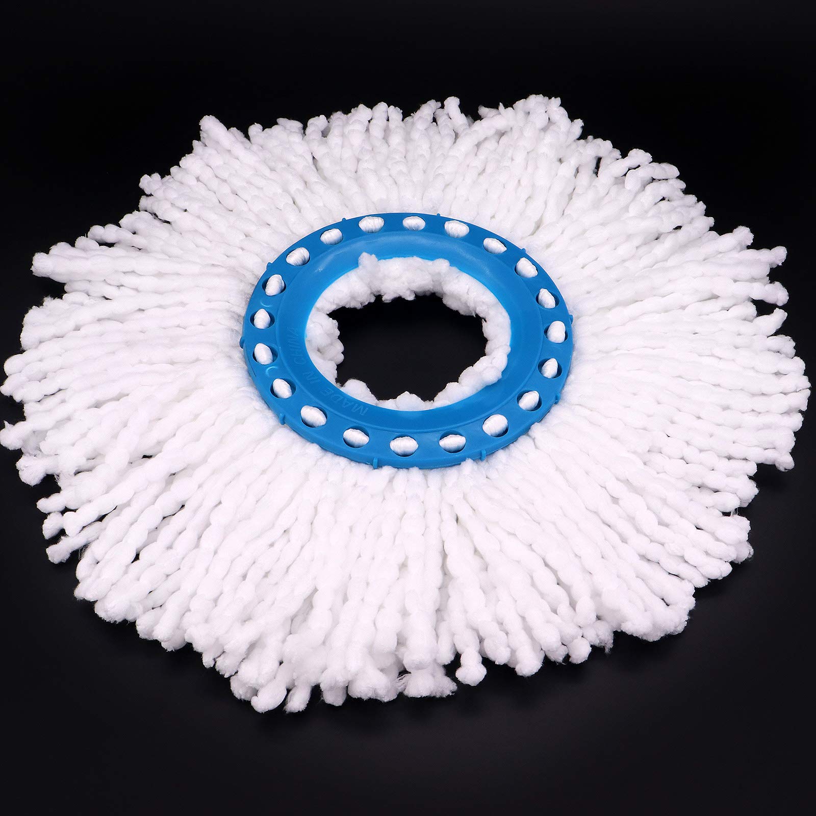 4Pcs Disc Mop Testina Sostitutiva, Testa Rotante di Ricambio per Mocio Mop Testina Sostitutiva in Microfibra Ricambio Spazzolone Rotondo (Diametro 16CM)