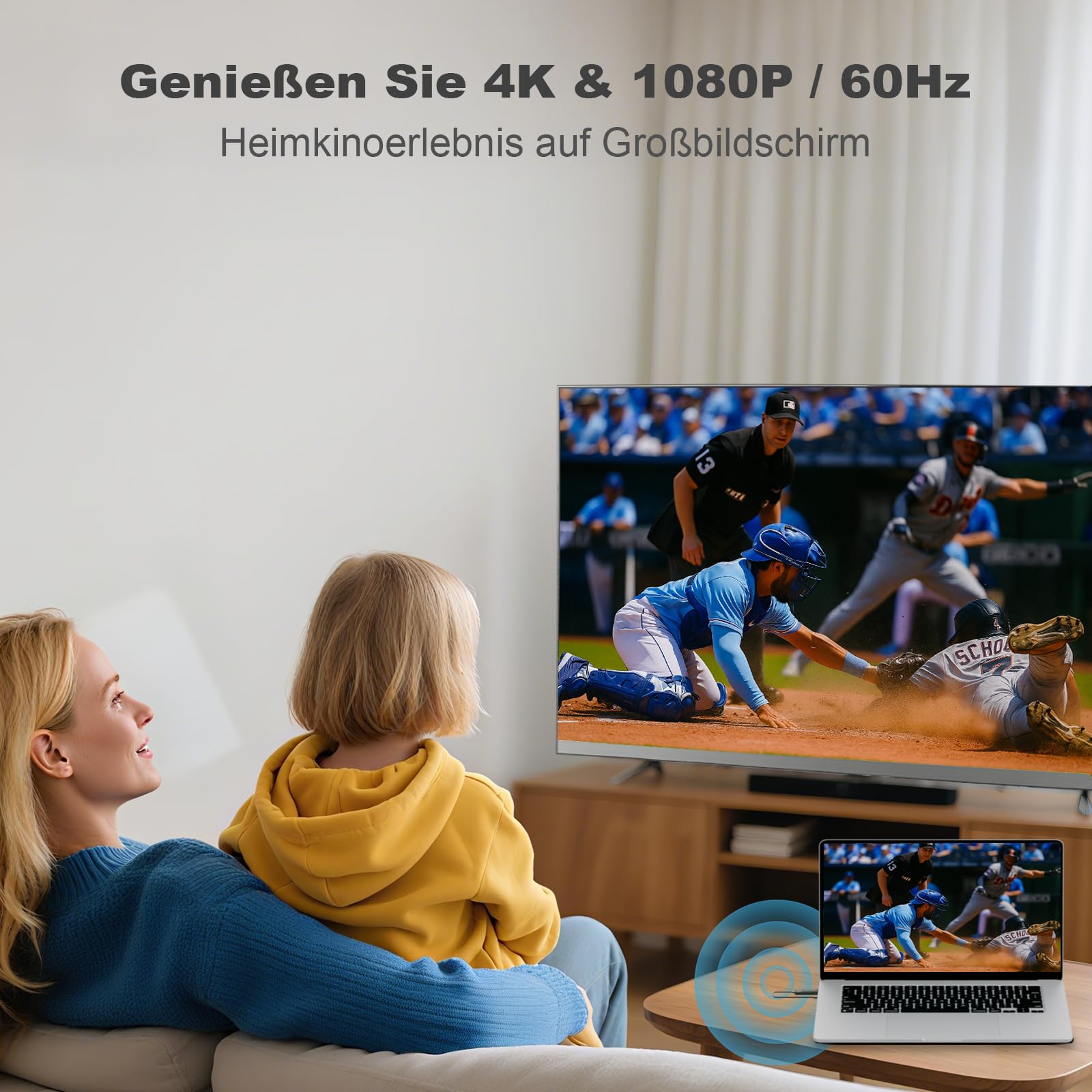 Émetteur et récepteur HDMI sans Fil 4K 1080P Extension HDMI 2,4G/5,8G Portée 100FT Plug & Play