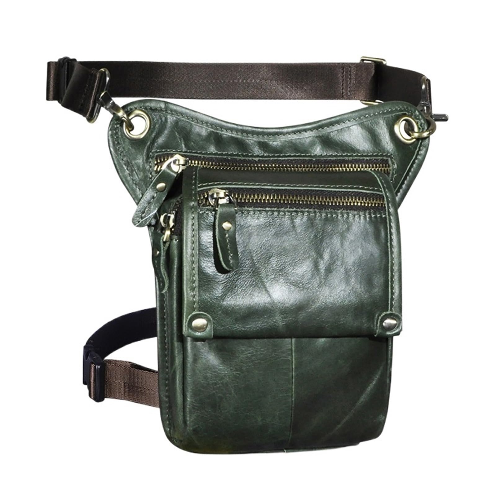 Riñonera Pierna Bolso Bandolera pequeño, Bolso de Viaje, riñonera, Bolsa for Pierna.(Green)