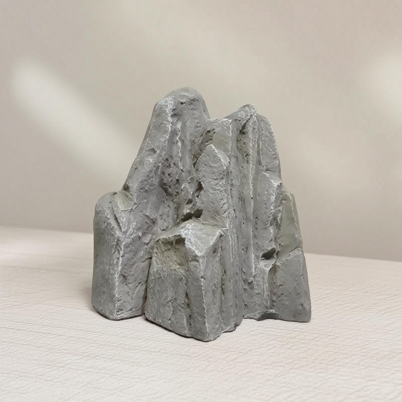 Felsen-Skulptur Wetterfest Kunstfelsen Realistisch -Stein für Gartenliebhaber, Innenhof, Wohnzimmer, 8886 Simulation Stein C-Modell Stein, Größe 30-28-45 cm