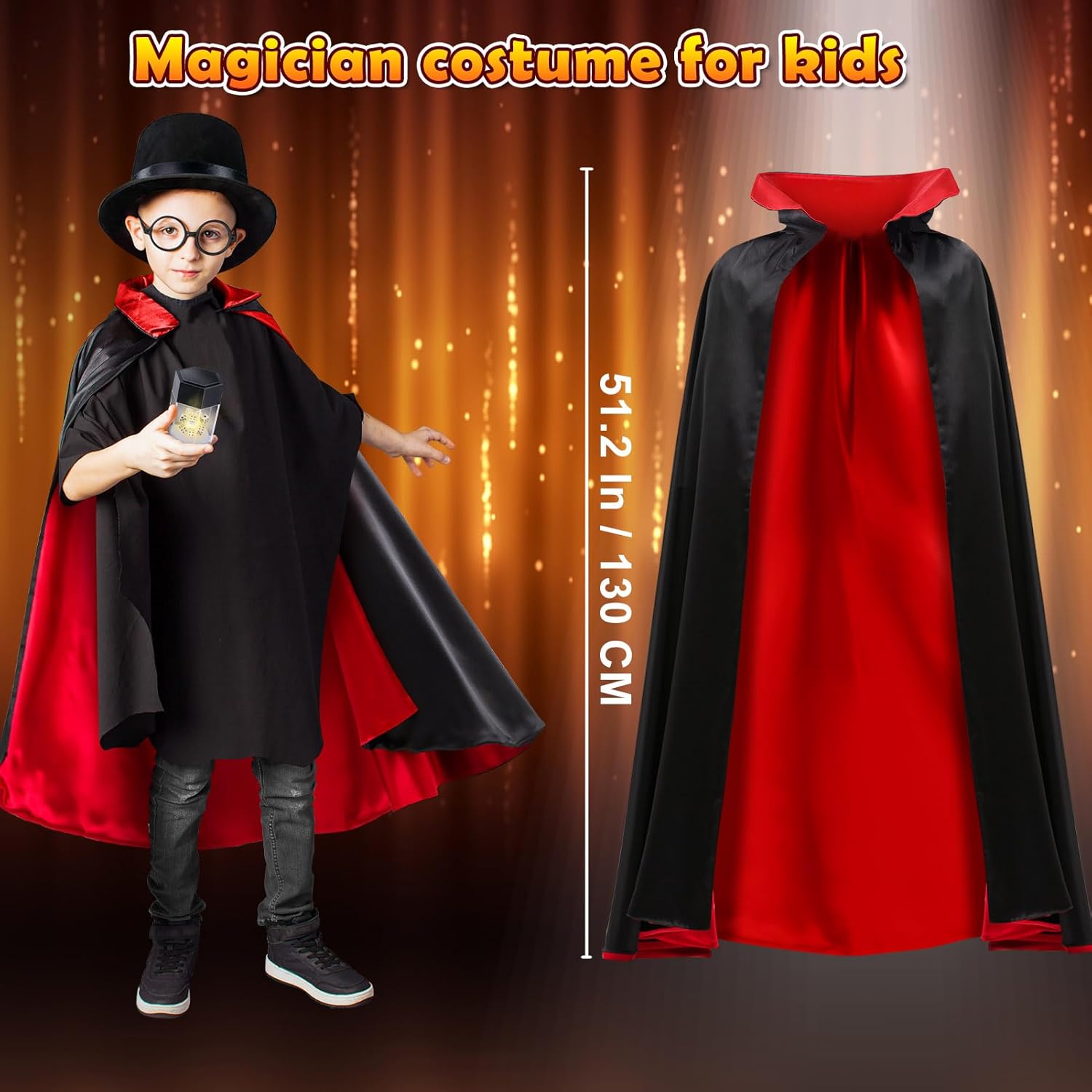 Magic Kit, Magic Set with Magician Costume for Kids Age 6-8, Magic Tricks for Kids Ages 6 7 8 9 10 11 12 Year Old