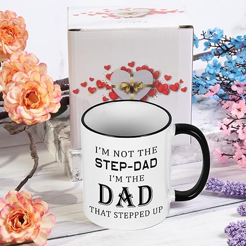 Miniatura 7 de WENSSY Regalos para padrastro, taza con texto en inglés "I Not The Stepdad The Dad That Stepped Up", regalo de cumpleaños para padrastro padrastro